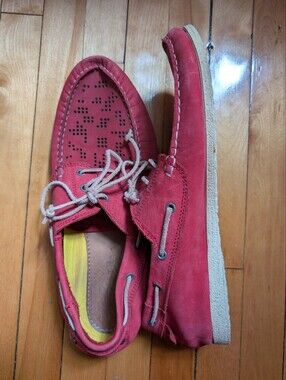 Red Suede Casual Boat Shoes - Men